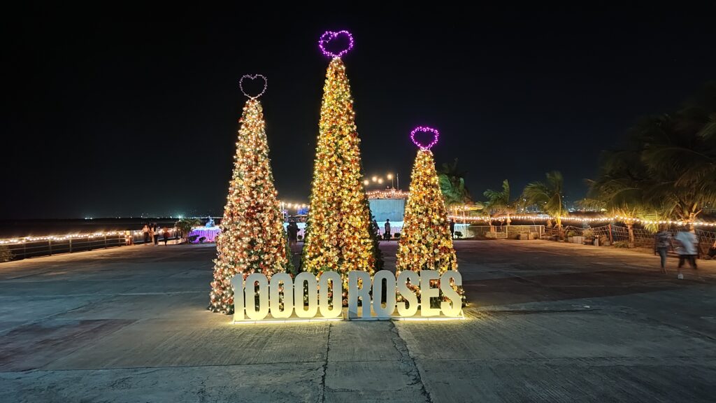 Picture of the 10000 Roses lighted sign